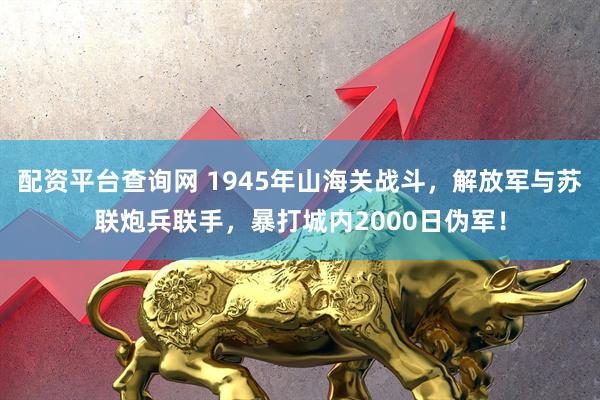 配资平台查询网 1945年山海关战斗,解放军与苏联炮兵联手,暴打城内2000日伪军!